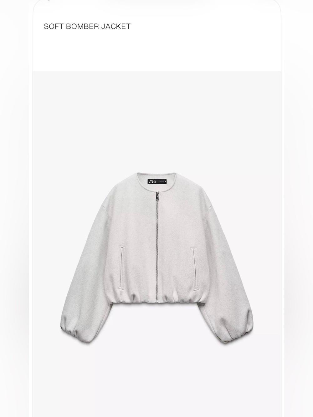 Zara Cream Fleece Zip Jacket - Picture 3 of 3